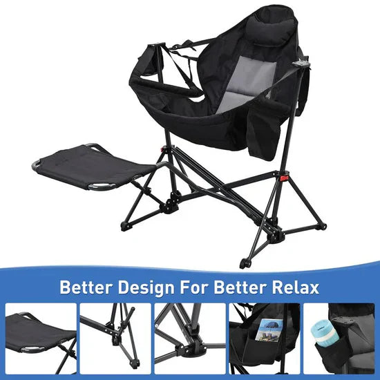 Heavy-Duty 450lbs Hammock Camping Chair – Portable Swing Seat with Pedal | Outdoor-Approved