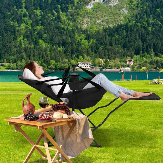 Heavy-Duty 450lbs Hammock Camping Chair – Portable Swing Seat with Pedal | Outdoor-Approved