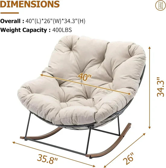 Zero-Gravity Ergonomic Recliner – Rocking Design with Cloud-Like Cushioning