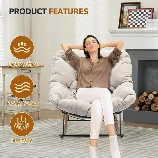Zero-Gravity Ergonomic Recliner – Rocking Design with Cloud-Like Cushioning