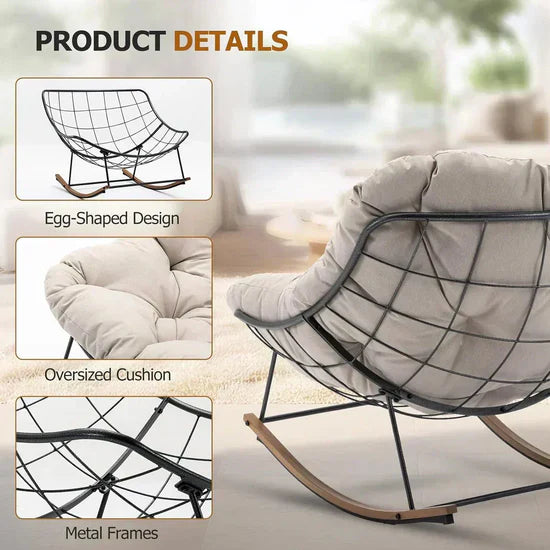 Zero-Gravity Ergonomic Recliner – Rocking Design with Cloud-Like Cushioning